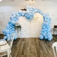 a picture of a tea party baby shower organized by Pop, Drop & Party Balloons in Illinois