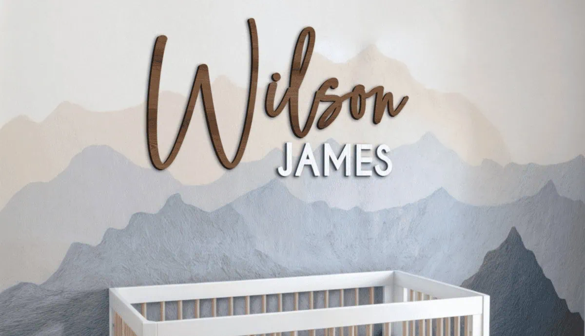 Custom Wood Nursery Name Sign