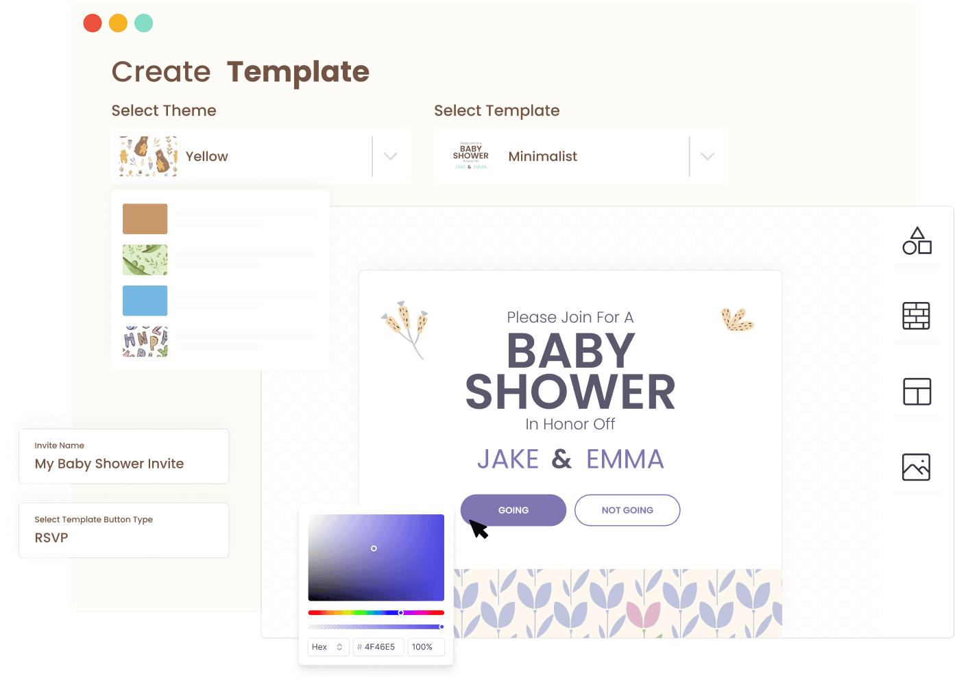 wbs email builder illustration 01 | WebBabyShower