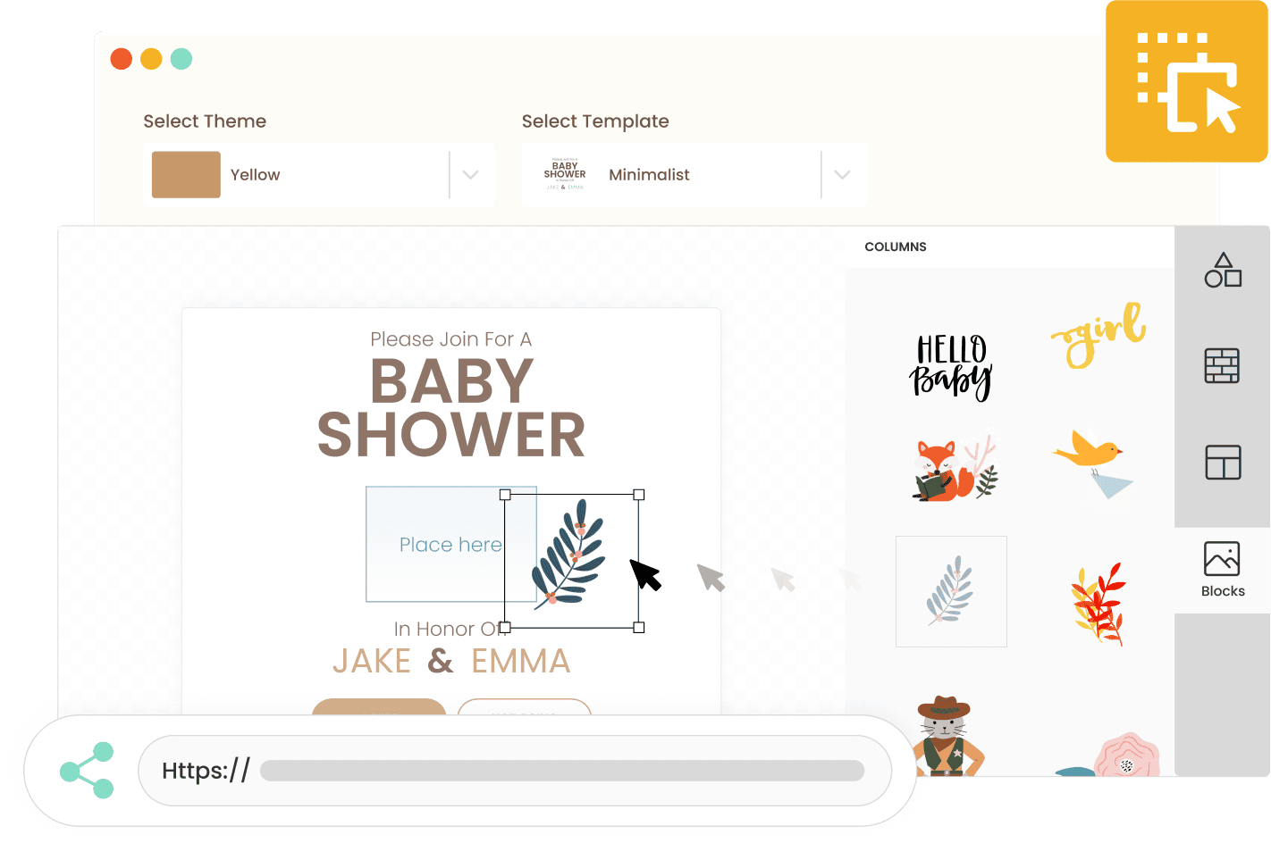 webbabyshower email builder